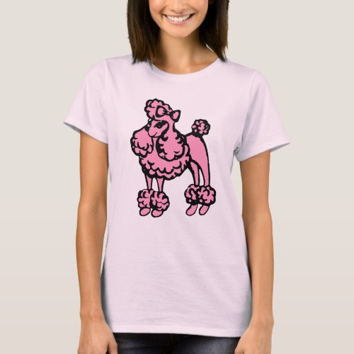 Womens Pink Poodle Nightgown T Shirt Gift