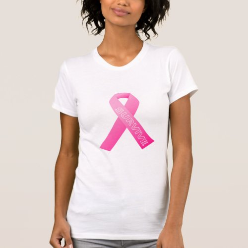 Womens Pink Ribbon T_Shirt