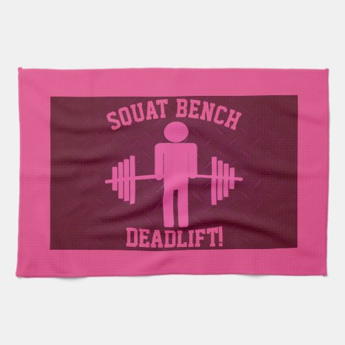 Womens Pink Weightlifting Gym Towel