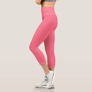 Women's Pink Yoga Capri Leggings