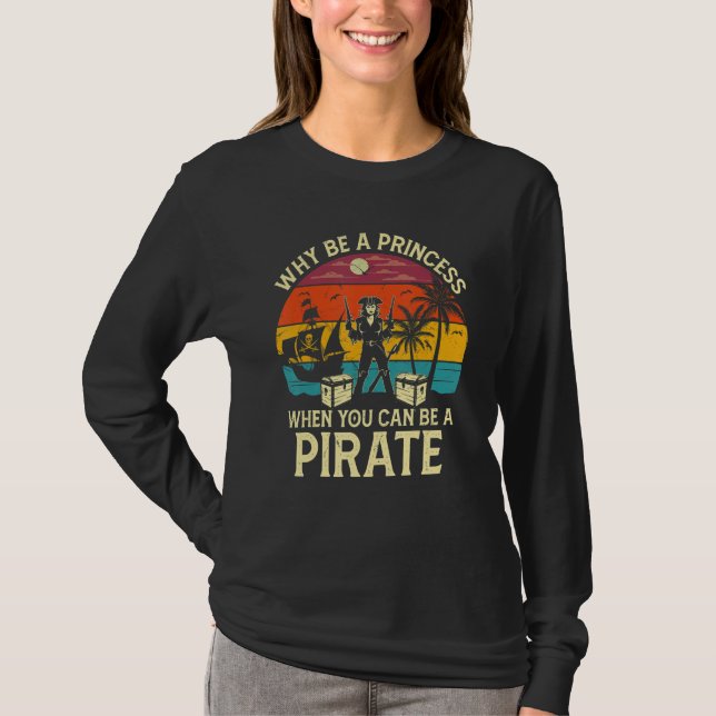 Womens Pirate Freebooter Saying For A Of A Caribbe T-Shirt (Front)