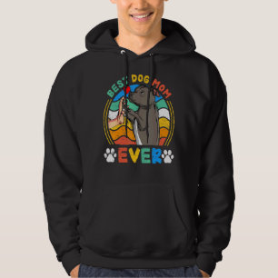 Womens Pitbull Best Dog Mom Ever  Dog  Retro Hoodie