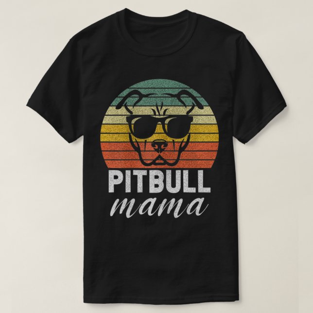 Womens Pitbull Mama Dog Love Pitties Pitbull Cool  T-Shirt (Design Front)
