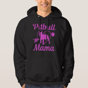 Womens Pitbull Mama Pitbull Mom  Cute Dog Mother's Hoodie