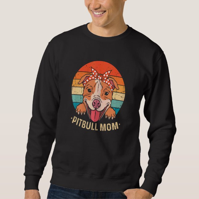 Womens Pitbull Mom   Pit Bull Dog 7 Sweatshirt (Front)