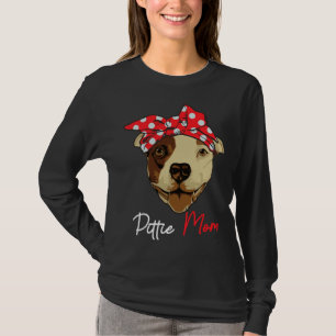 Womens Pittie Mom Pitbull Dog Lovers Funny Family  T-Shirt