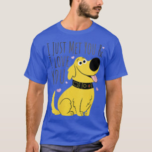 Womens Pixar UP Dug I Just Met You Quote VNeck T-Shirt