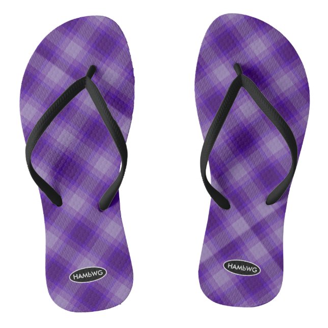Women's Plaid Flip-flops HAMbWG Kid's Flip Flops (Footbed)