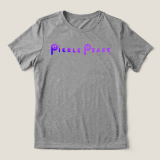 Women's plain Pickle Peace purple Tri-Blend Shirt