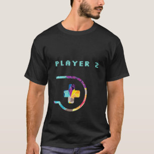 Womens Player 2 Player 1 Matching Couple Gamer Ga T-Shirt