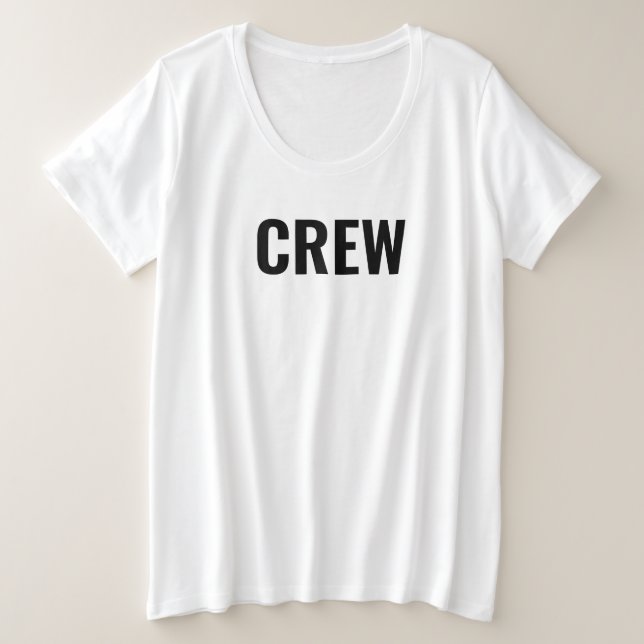 Womens Plus Big Size Tshirts Crew Staff Member (Design Front)