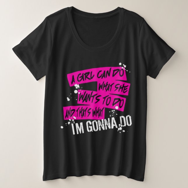 Women's Plus Size Bad Reputation Lyrics T-Shirt (Design Front)