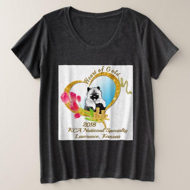 Women's Plus Size Basic Tee with 2018 KCA logo (Design Front)