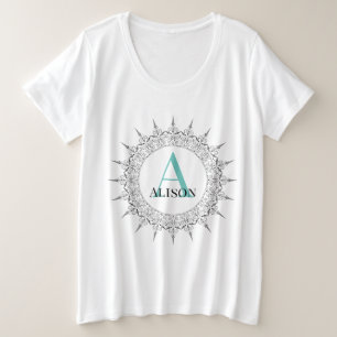 Women's Plus Size Monogrammed T-Shirt