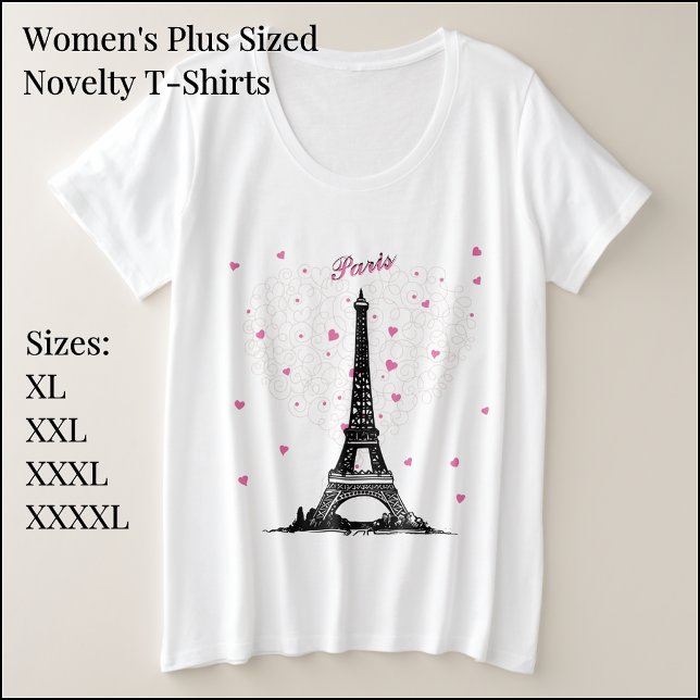 Women's Plus Size Paris Basic T-Shirt (Creator Uploaded)