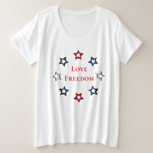 Women's Plus Size T-Shirt-Freedom T-Shirt