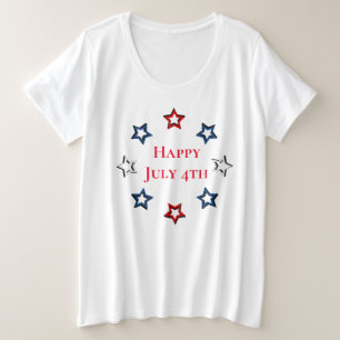 Women's Plus Size T-Shirt-July 4th Plus Size T-Shirt