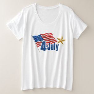 Women's Plus Size T-Shirt-July 4th T-Shirt