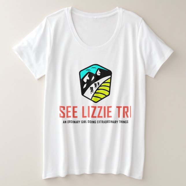 Women's Plus Size T-shirt - See Lizzie Tri Logo (Design Front)