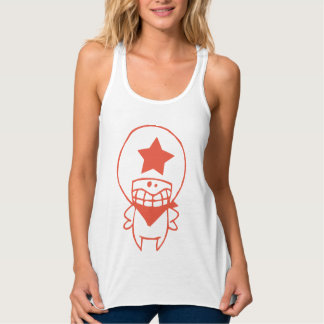 WOMEN'S PLUS SIZE TANK TOP W/ HAPPY MONSTER & NAME