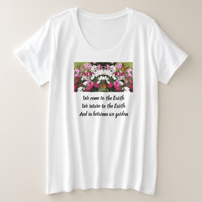 Womens Plus Size Tee And In Between We Garden (Design Front)