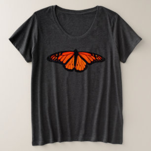 Womens Plus Size Tee Monarch Butterfly