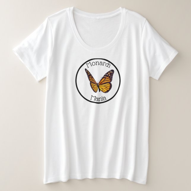 Women's Plus Size Tee Monarch Mania (Design Front)