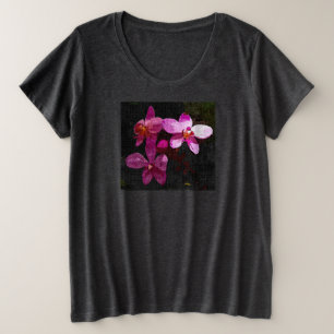 Women's Plus Size Tee Purple Orchids