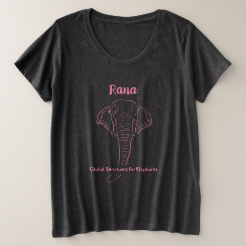 Womens Plus_Sized Tee with Pink Rana