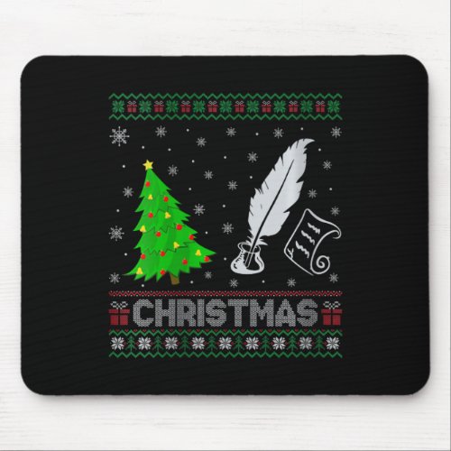 Womens Poetry Xmas Tree Lighting Ugly Christmas Sw Mouse Pad