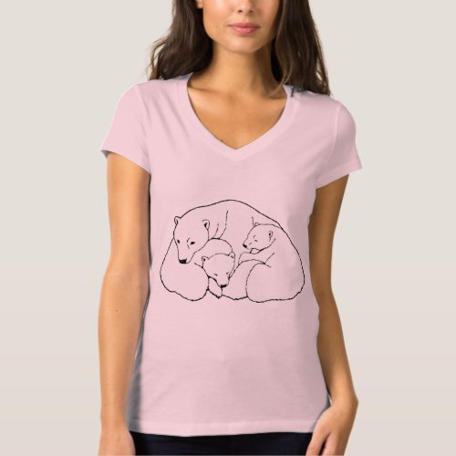 Womens Polar Bear Shirt Bear Art T_shirts Jerseys