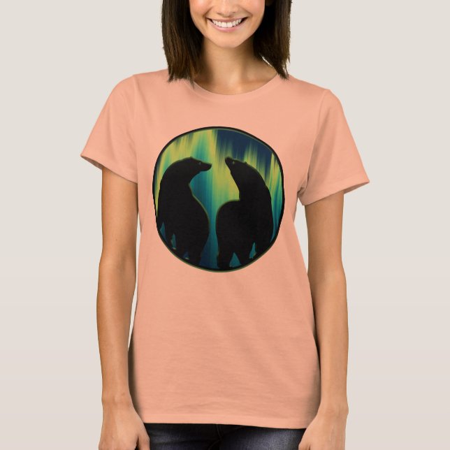 Women's Polar Bear Tank Top Shirt Bear Art Tops (Front)