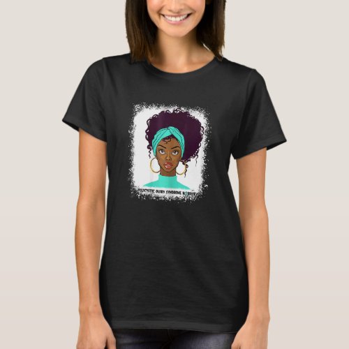 Womens Polycystic Ovary Syndrome Pcos Warrior Curl T_Shirt