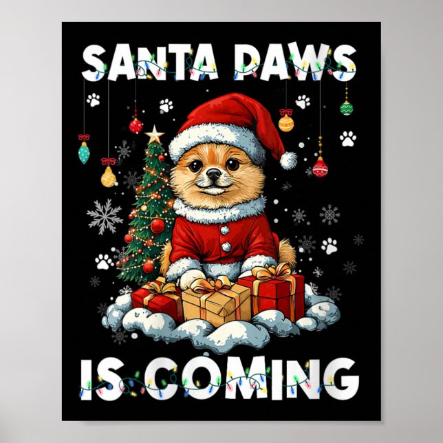 Womens Pomeranian Christmas Tree Decorations Dog L (Front)