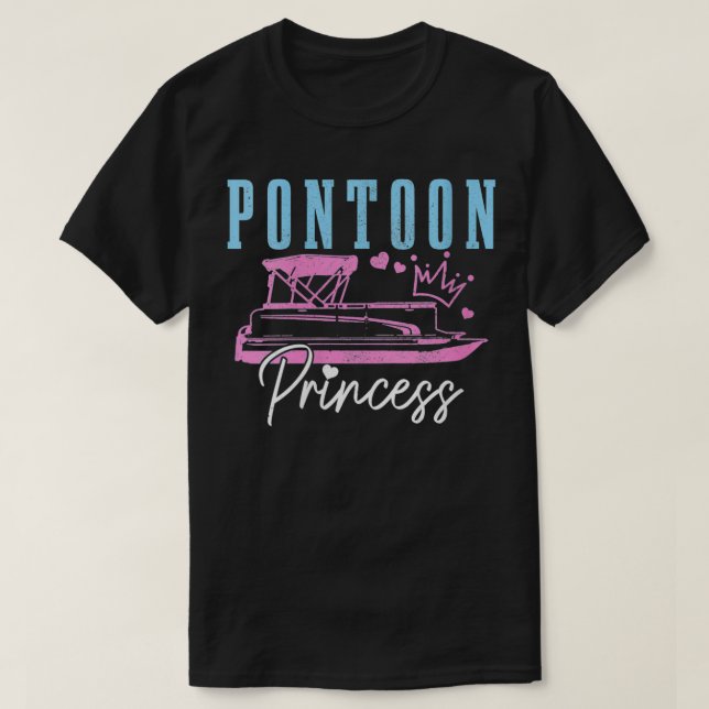 Womens Pontoon Princess Captain Pontooning Lake Bo T-Shirt (Design Front)