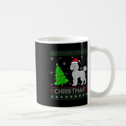 Womens Poodle Dog Xmas Tree Lighting Ugly Christma Coffee Mug