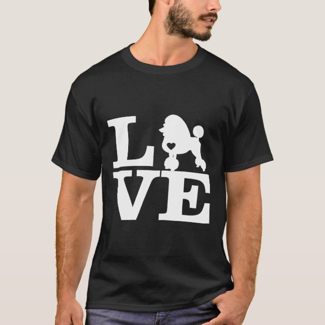 Womens Poodle Lover Dog T-Shirt (Front)