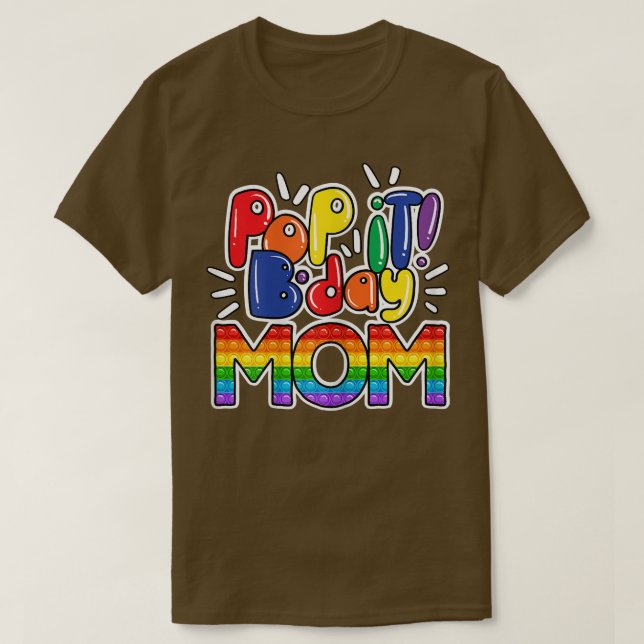 Womens Pop It Mom Of The Birthday Girl Or Boy Fidg T-Shirt (Design Front)