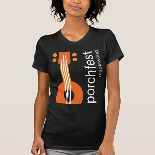 Womens Porchfest Black T_Shirt