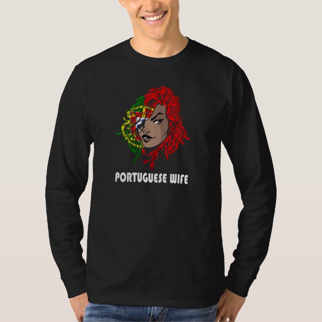 Womens Portuguese Wife Portugal Portuguese Roots P T-Shirt (Front)