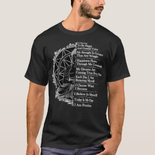 Womens Positive Affirmation Mantra Buddha VNeck T-Shirt