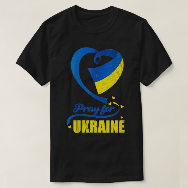 Womens Pray For Ukraine VNeck  T-Shirt (Design Front)