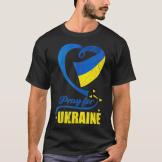 Womens Pray For Ukraine VNeck  T-Shirt