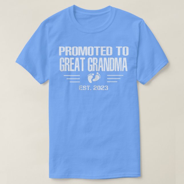 Womens Pregnancy Reveal - Promoted to Great Grandm T-Shirt (Design Front)