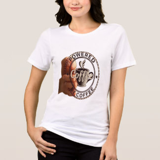 Women's Premium Soft "Powered By Coffee" Tri-blend Shirt
