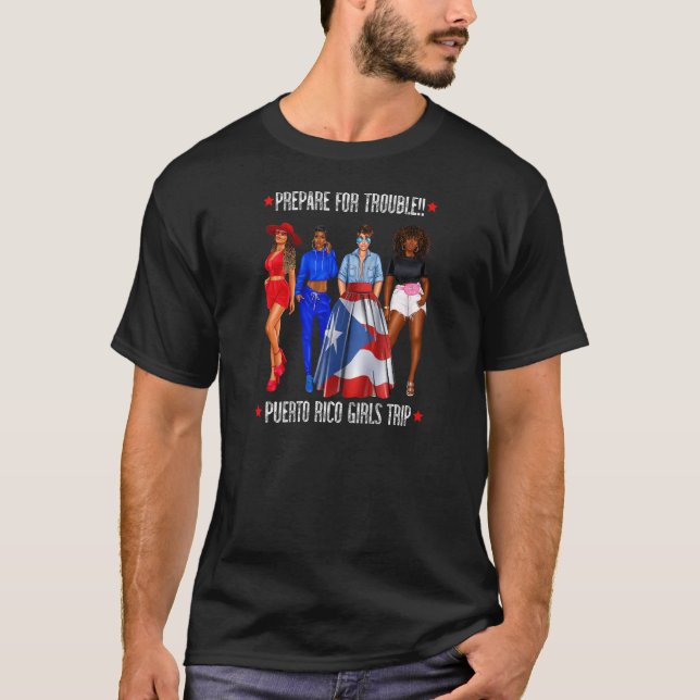 Womens Prepare for Trouble Womens Hen Party Puerto T-Shirt (Front)