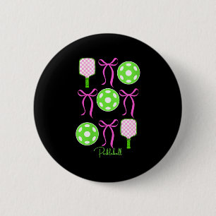 Women's preppy pink pickleball shirt girls love button