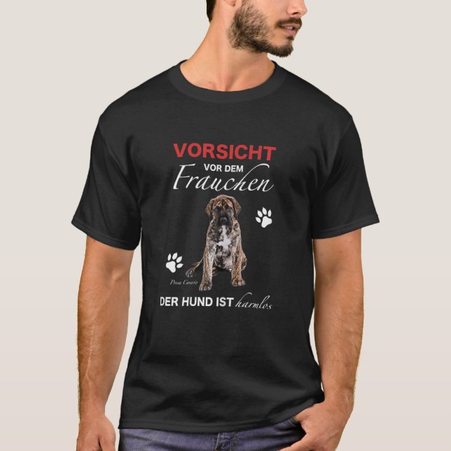 Womens Presa Canario Beware of the Female The Dog  T-Shirt (Front)