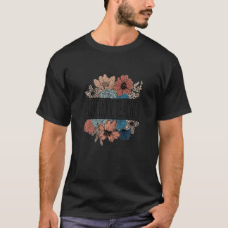 Womens Preschool Teacher Retro Flower Teacher T-Shirt