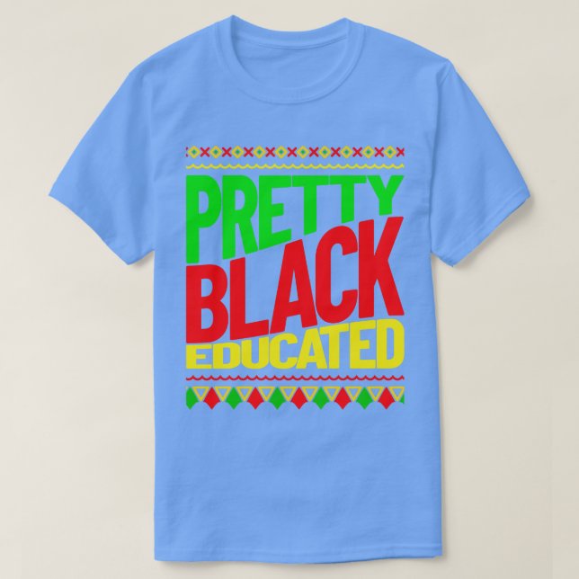 Womens Pretty Black Educated Nurse Teacher Black H T-Shirt (Design Front)